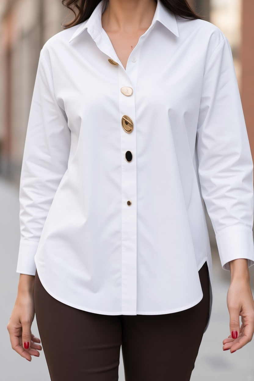 Chemise à boutons bijoux