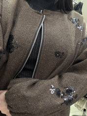 Bombers sequins - Marron