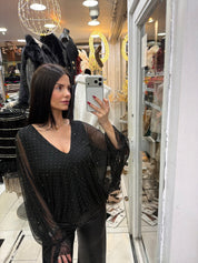 Blouse Glitter - Noir