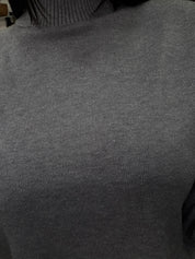 Col roulé lurex - gris