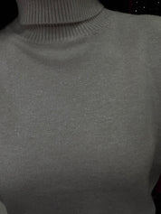 Col roulé lurex - beige