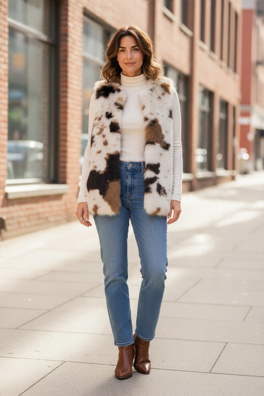 Gilet sans manches - fausse fourrure