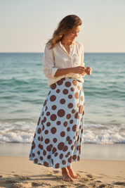 Jupe Bella pois ‘ bleu ‘