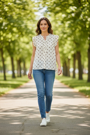 Blouse Chiara - pois marron