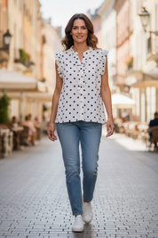 Blouse Chiara - pois marine