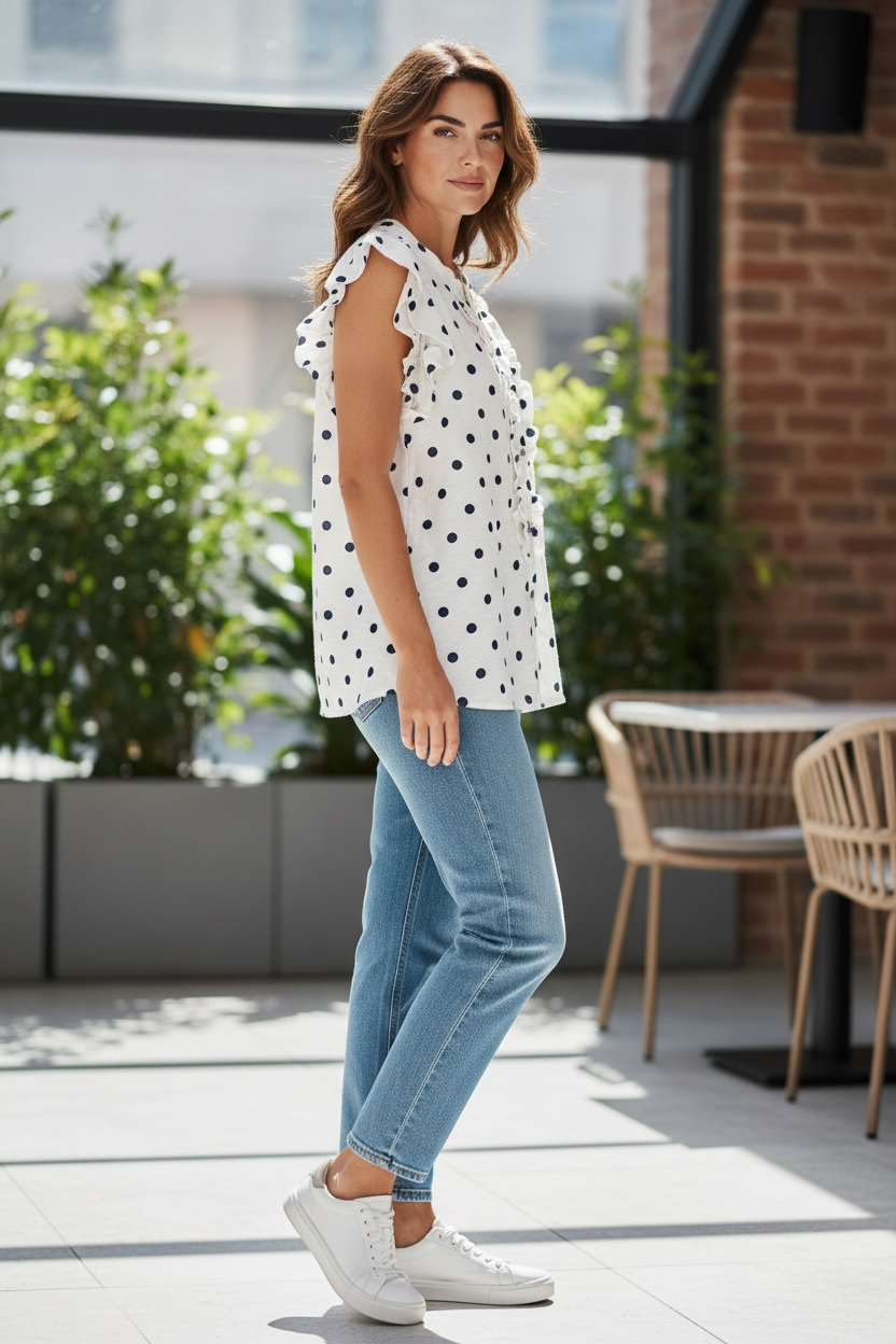 Blouse Chiara - pois marine