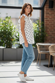 Blouse Chiara - pois marine