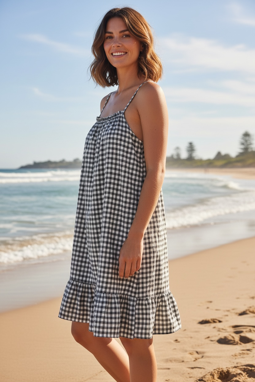 Robe Vichy - kaki
