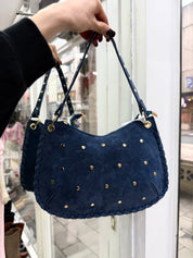 Sac blue - cuir