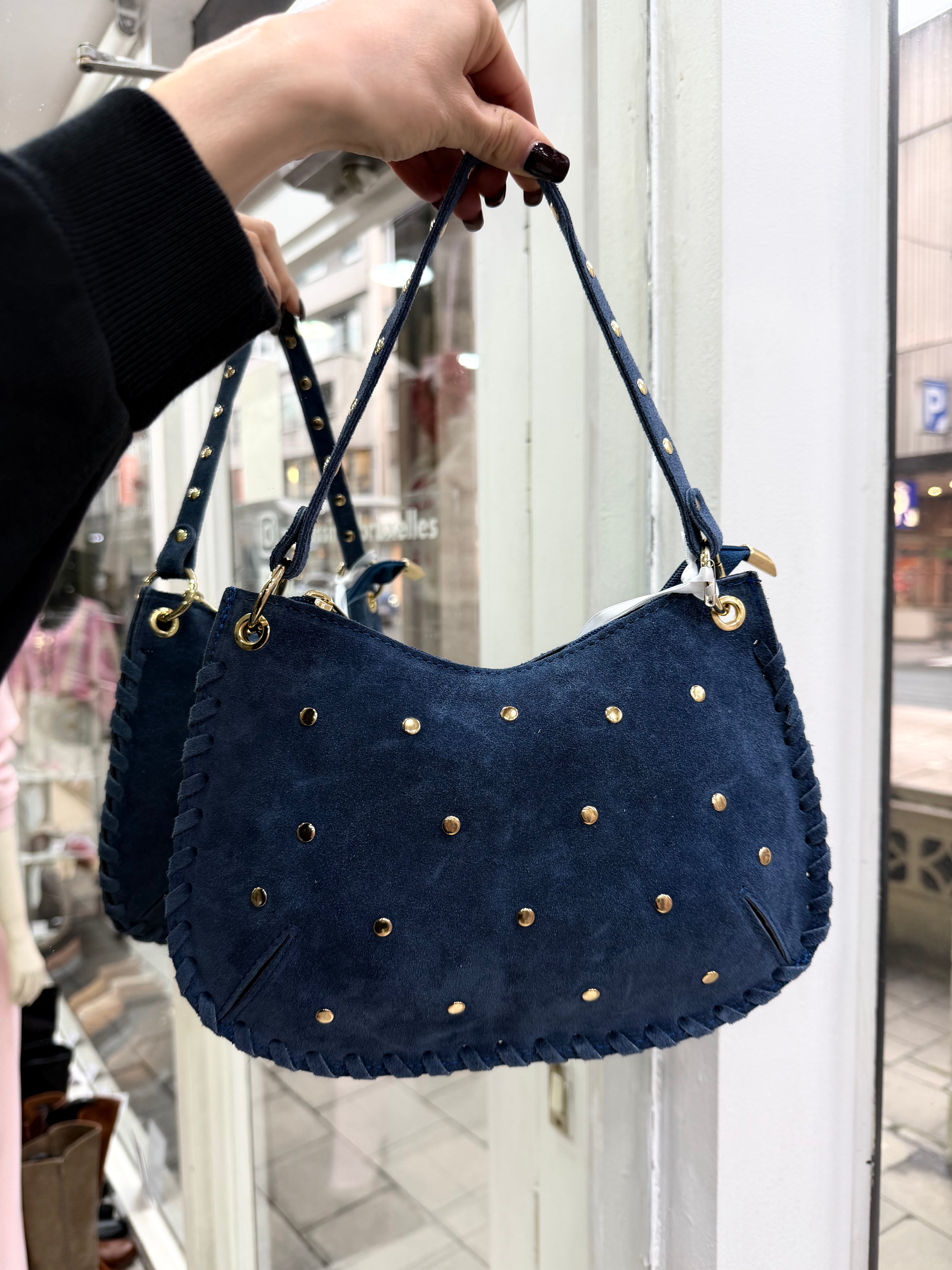 Sac blue - cuir