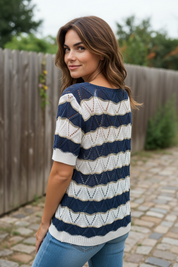 Pull en maille - marine