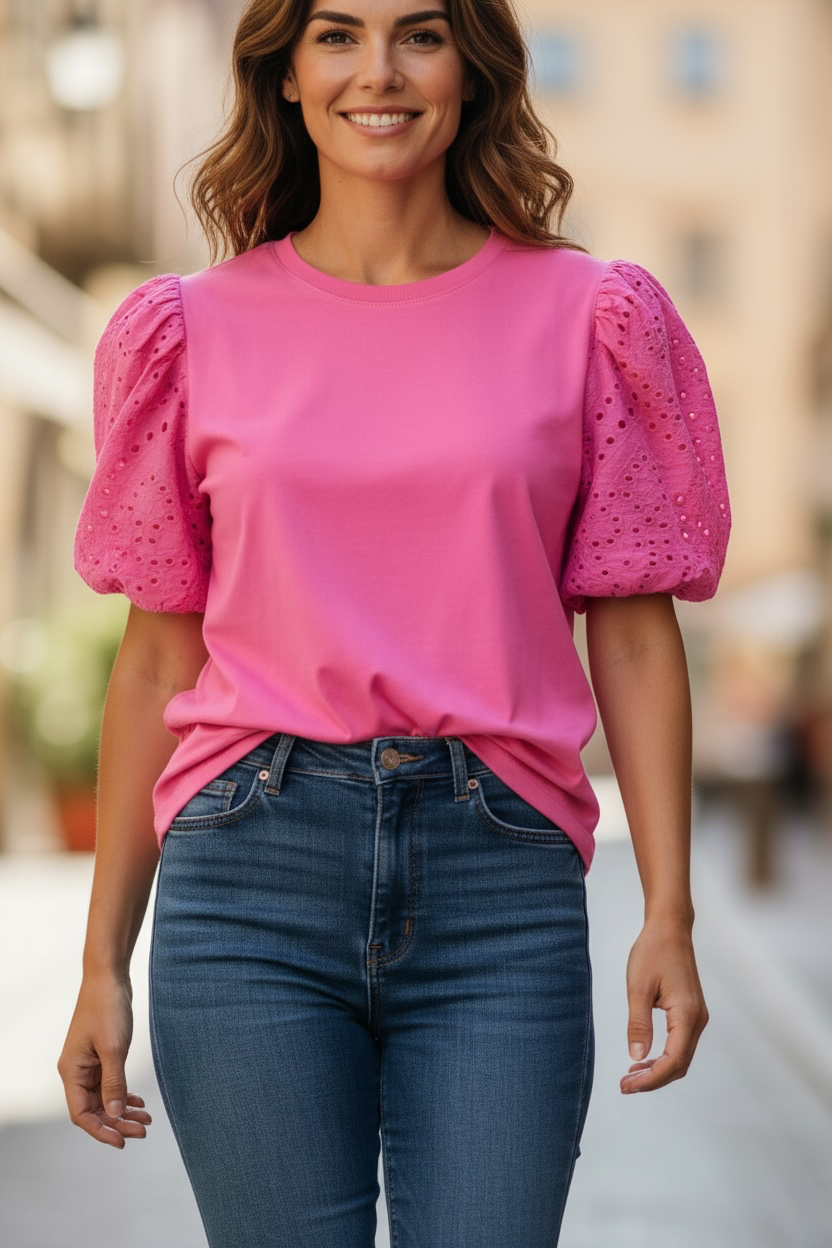T-shirt Louna - fushia