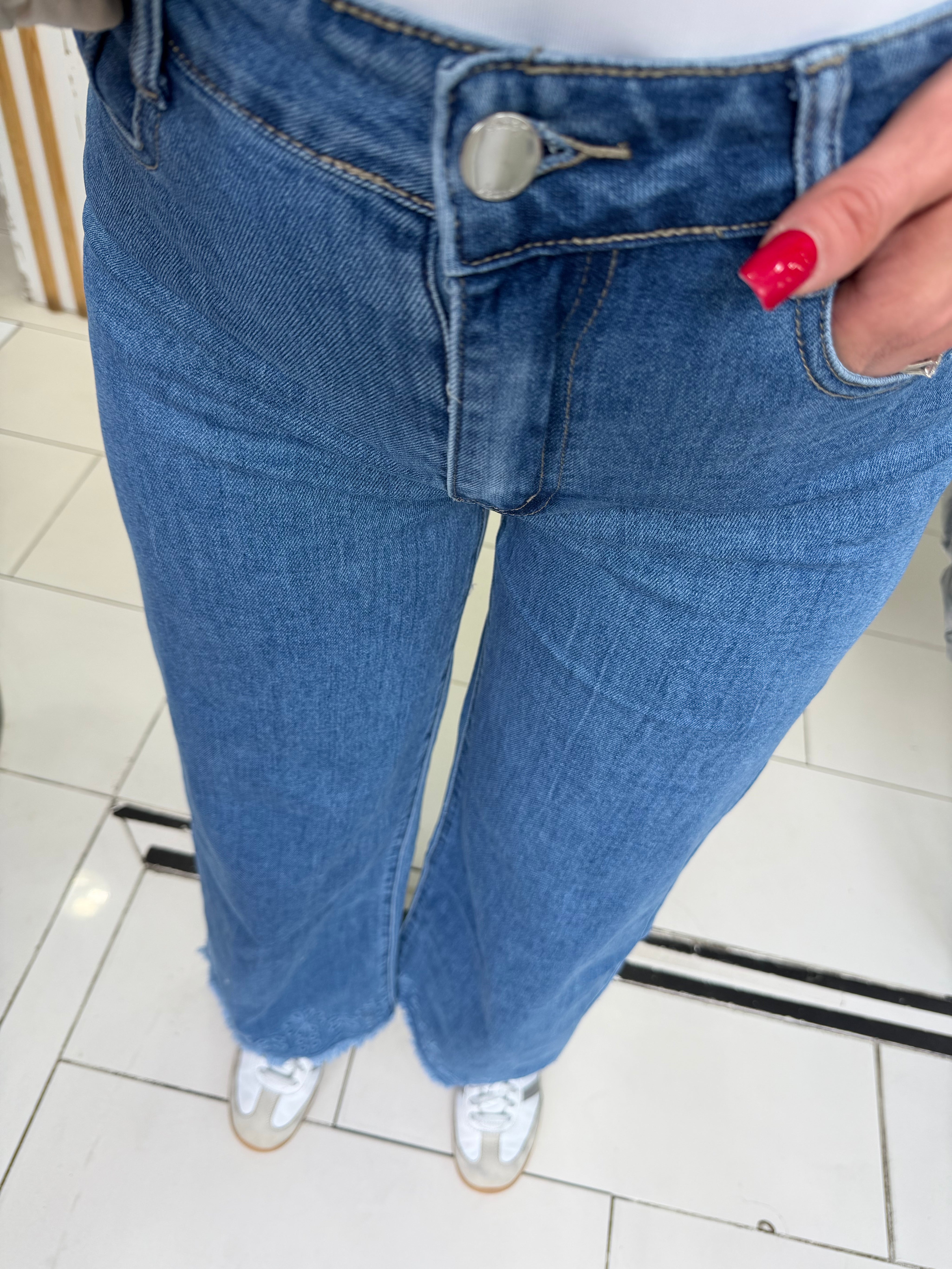 Jeans brodé - Wide Leg