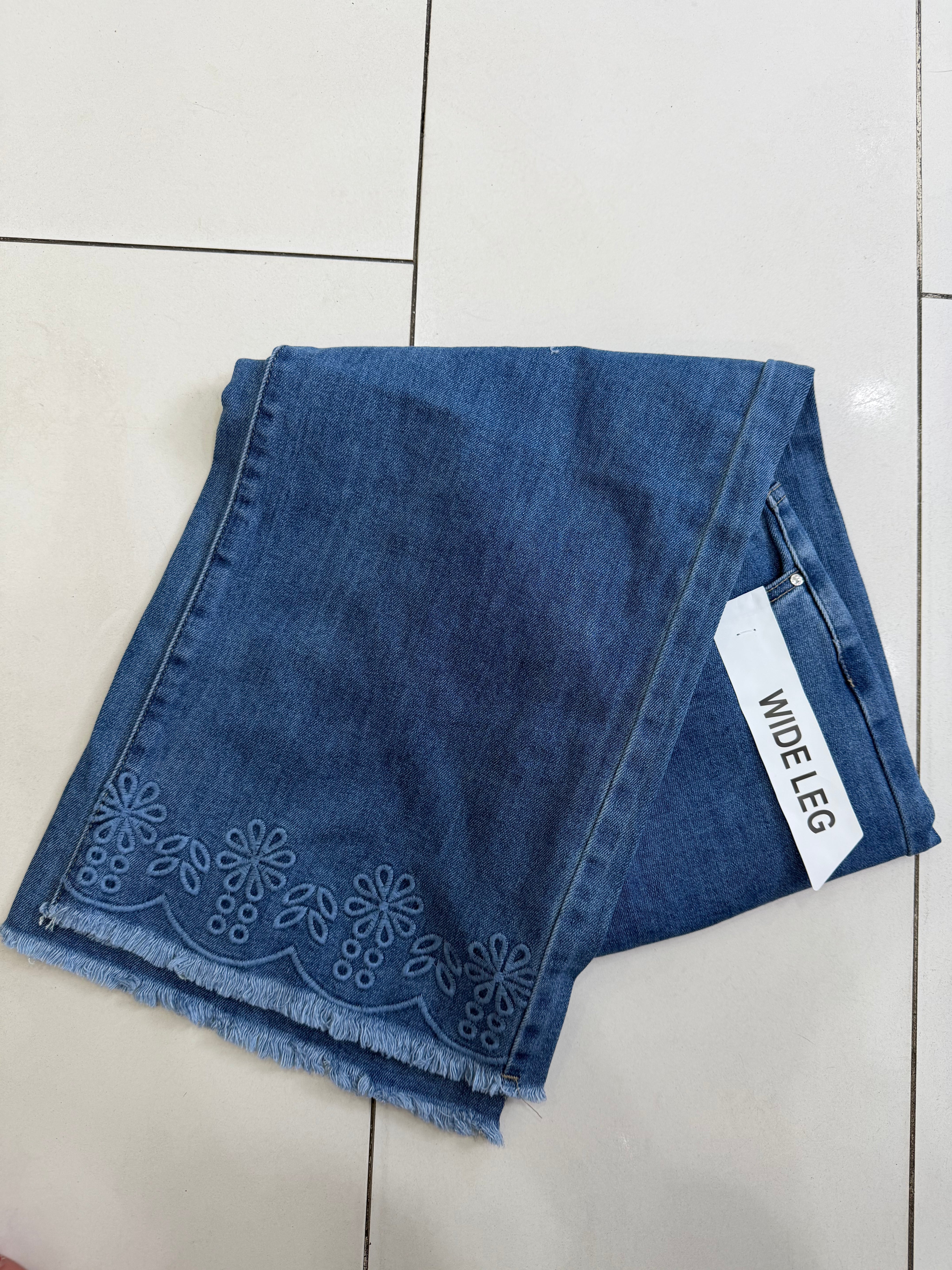 Jeans brodé - Wide Leg