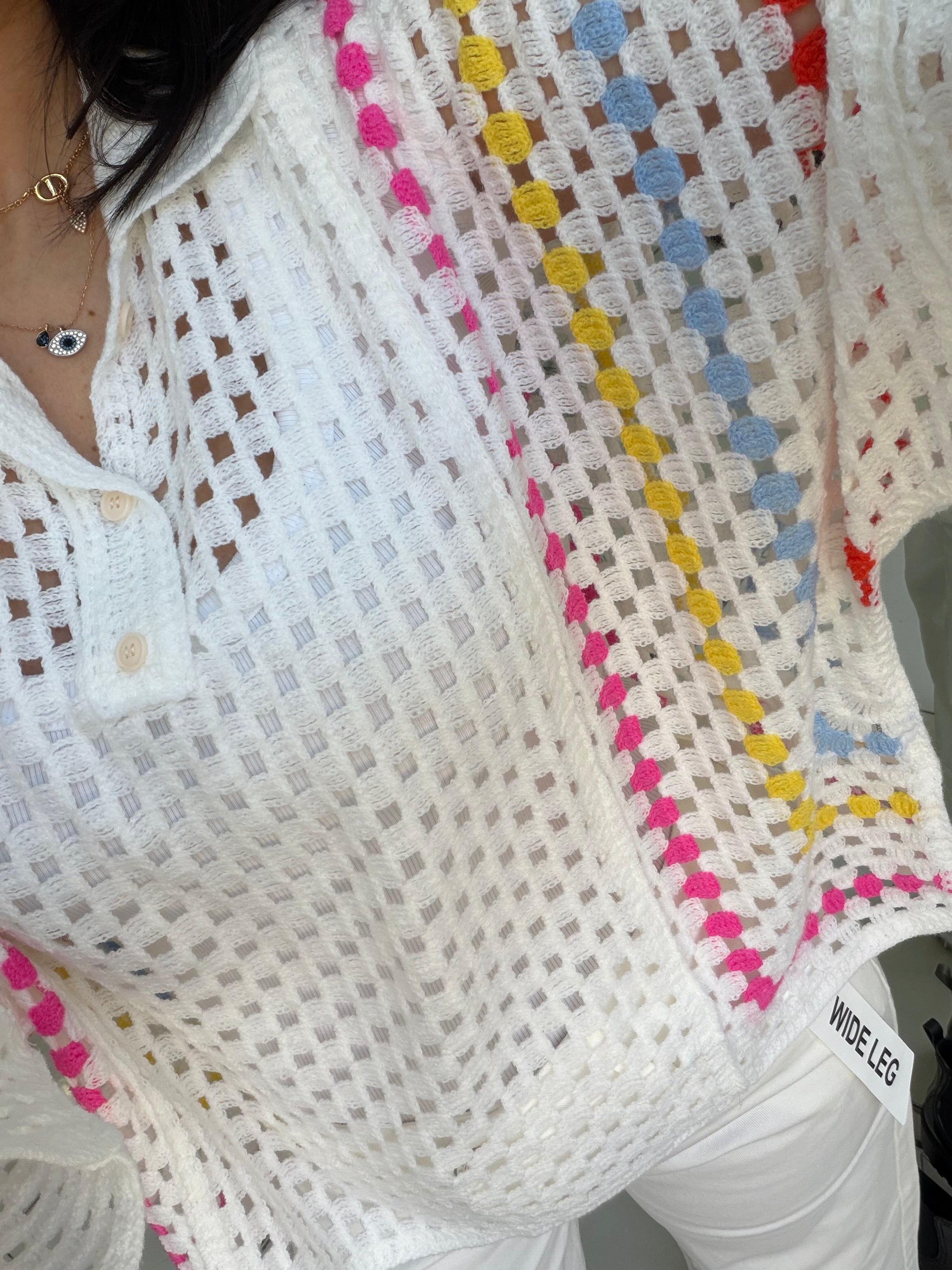 Pull maille Ibiza - blanc