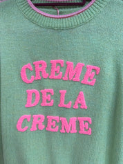 Pull crème - vert