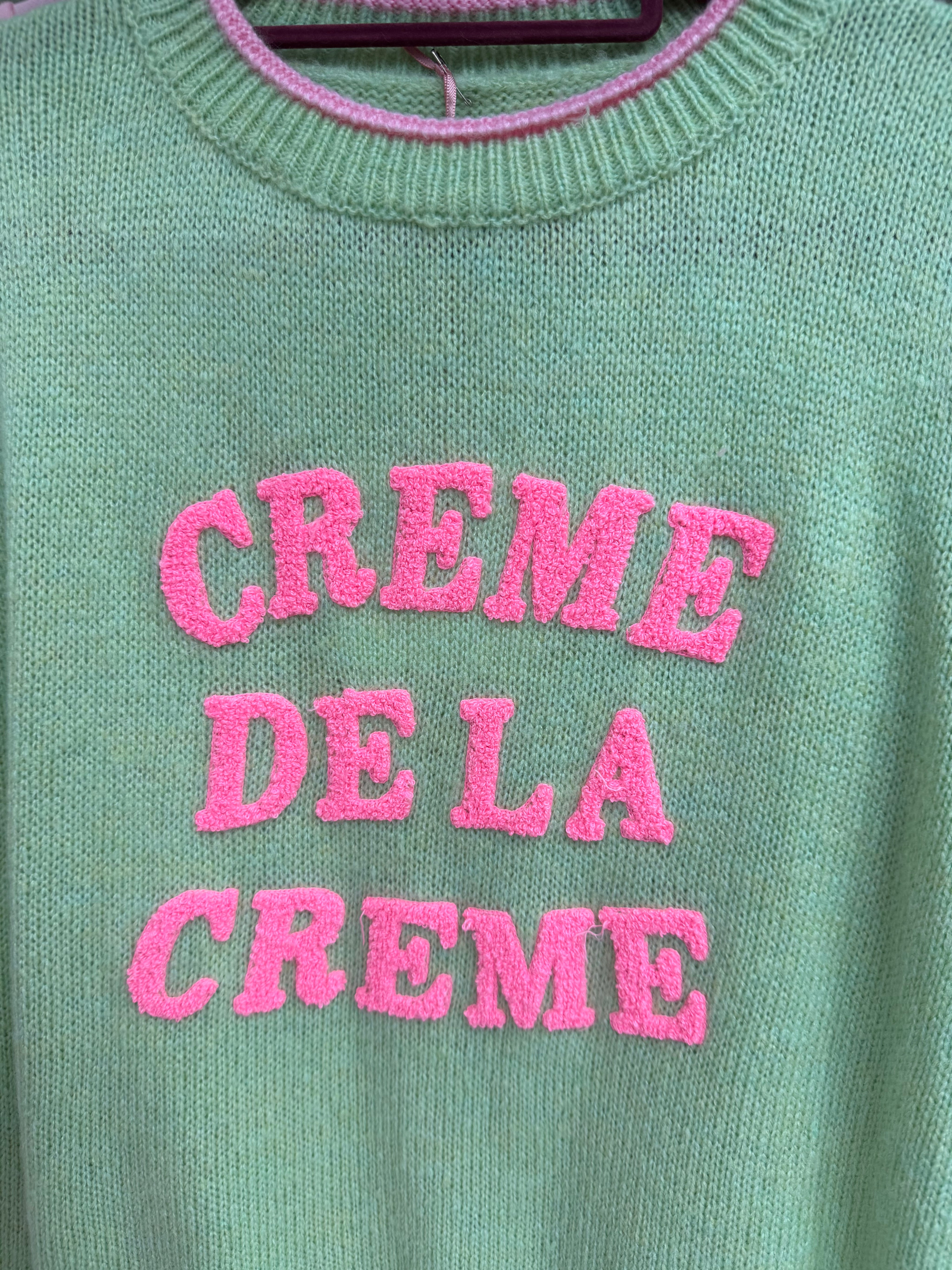 Pull crème - vert