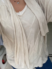 Pull écharpe - beige