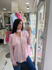 Pull écharpe - rose