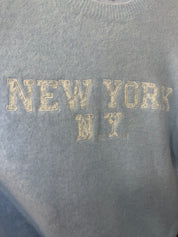 Pull NY en dentelle - bleu
