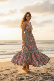 Robe bohème imprimée