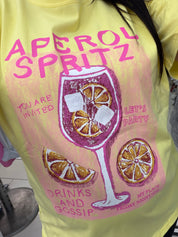 T-shirt aperol spritz - jaune