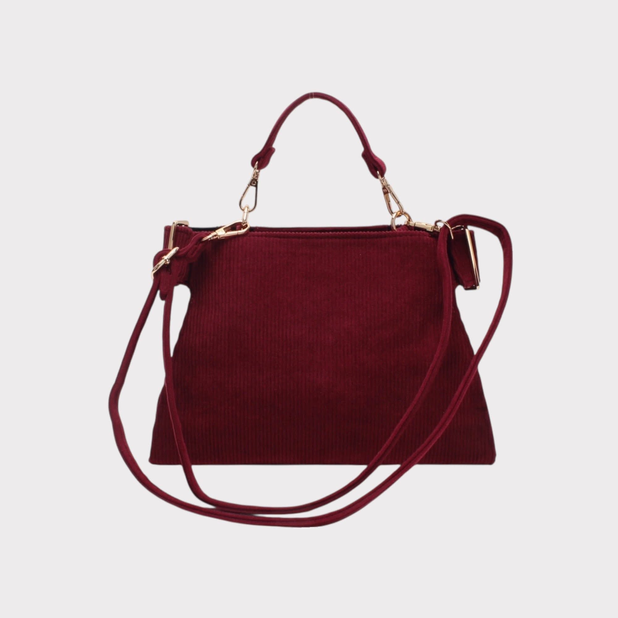 Sac en velours “Velvet Chic – Bordeaux”
