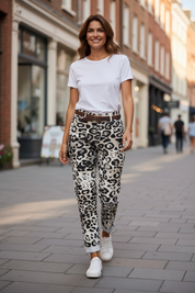 Pantalon imprimé leopard
