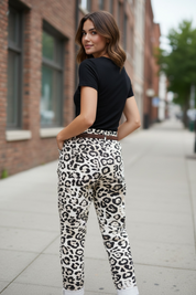 Pantalon imprimé leopard