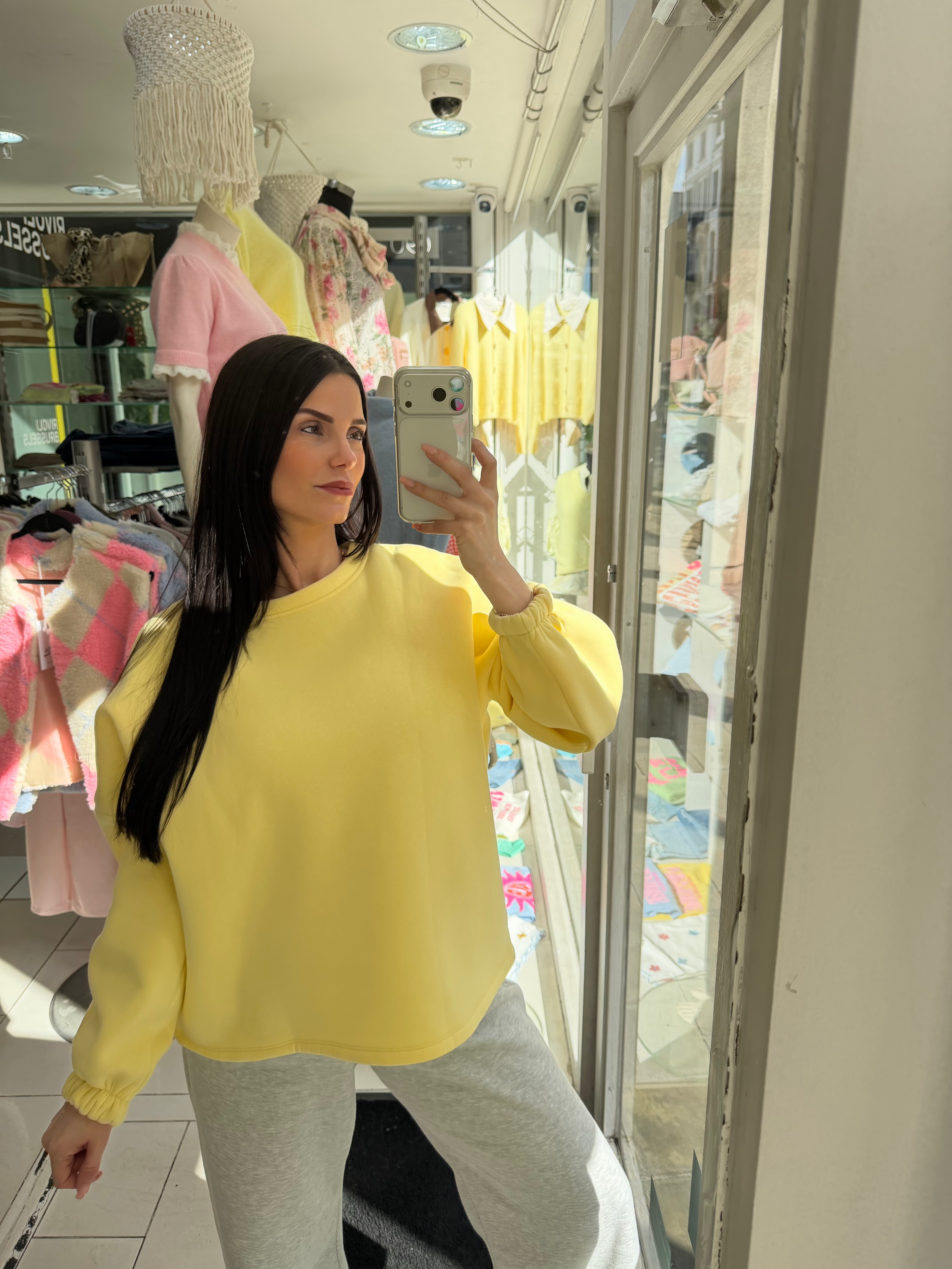 Sweat LOVE oversize - jaune