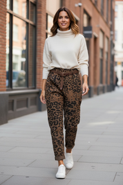 Pantalon imprimé léopard