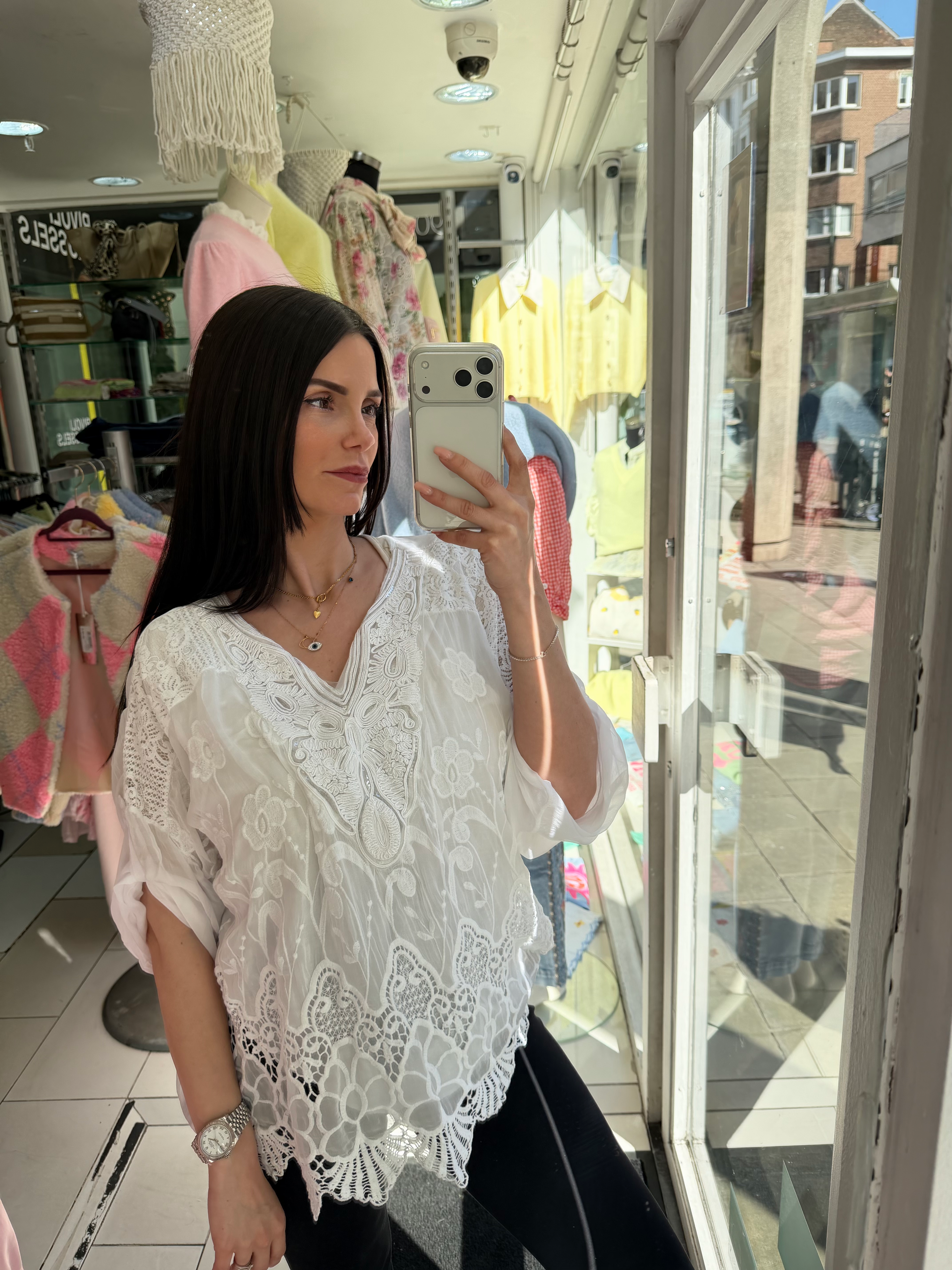 Blouse bohème - blanc