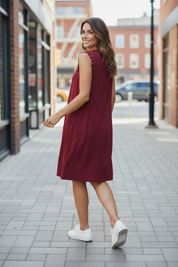 Robe clous - bordeaux