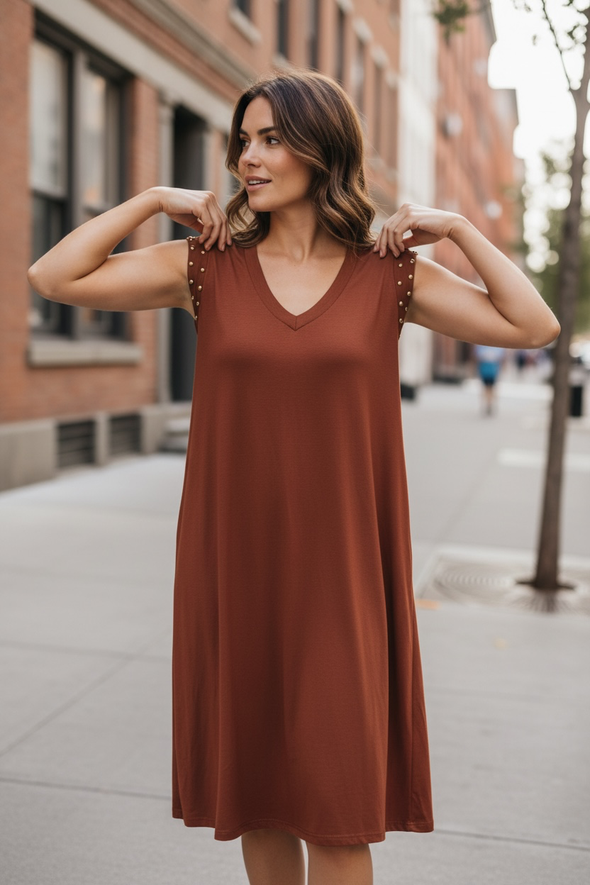 Robe clous - brique
