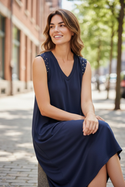 Robe clous - marine