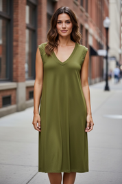 Robe clous - pistache