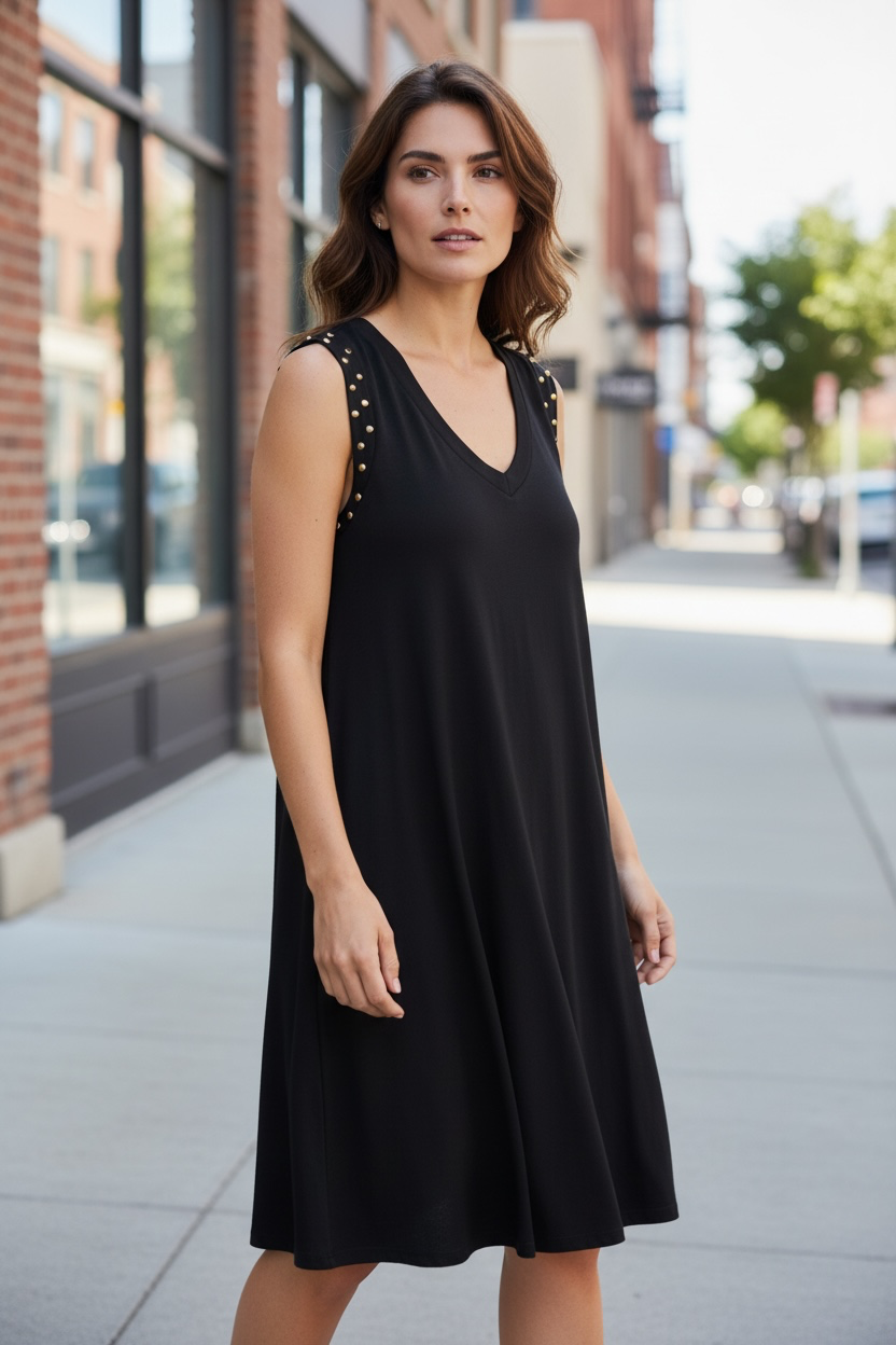 Robe clous - noir