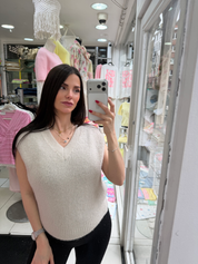Pull sans manche - beige