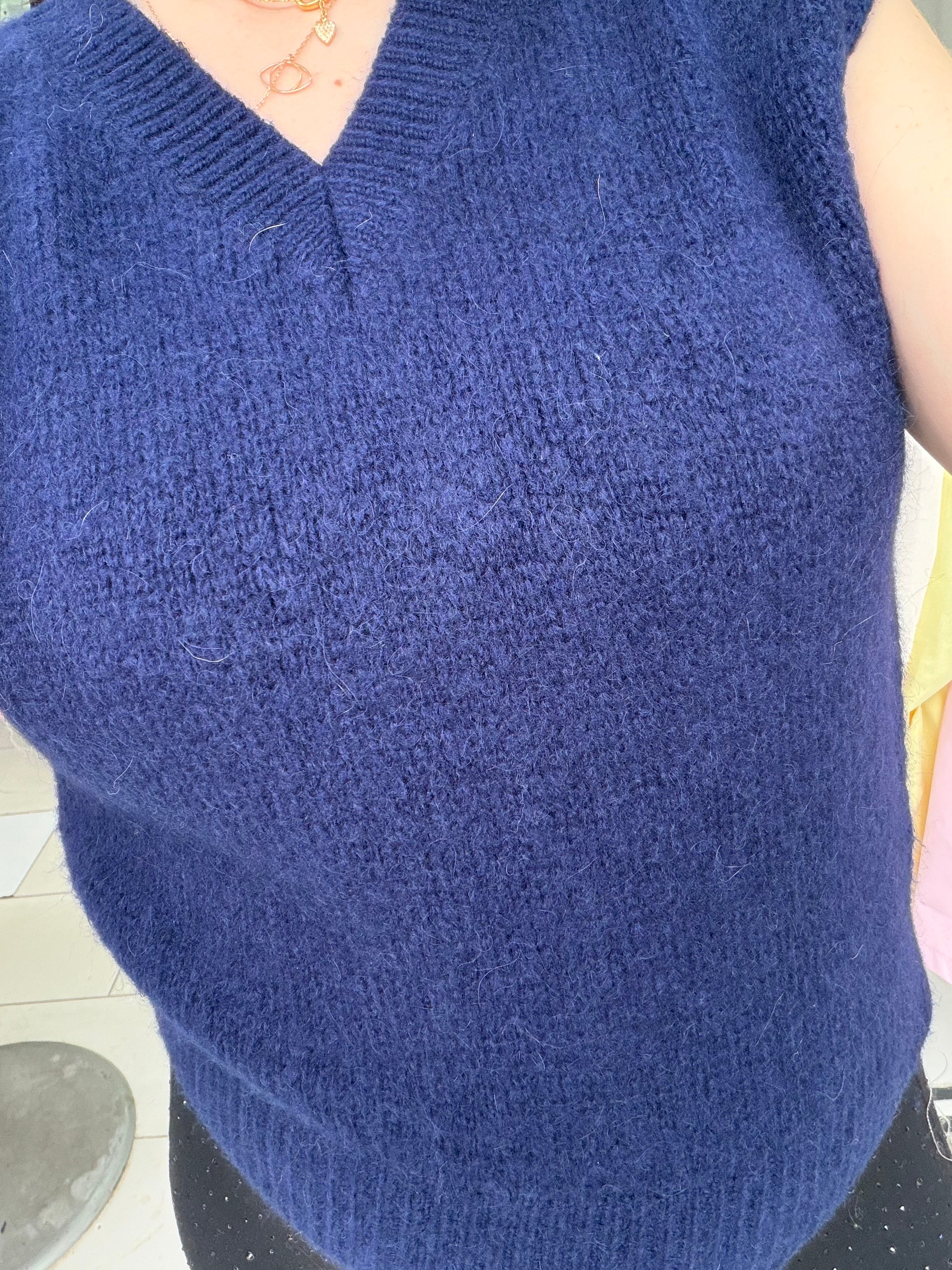 Pull sans manche - marine