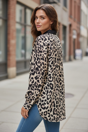 Chemise oversize léopard