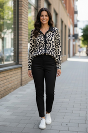 Chemise oversize léopard