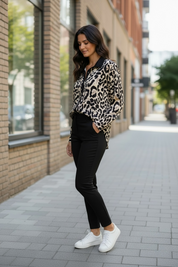 Chemise oversize léopard
