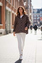 Veste matelassée à pois