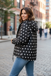 Veste matelassée à pois