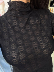 Top dentelle - noir