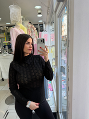 Top dentelle - noir