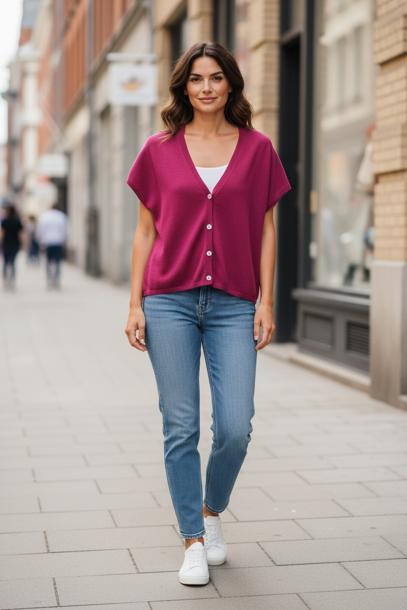 Gilet framboise