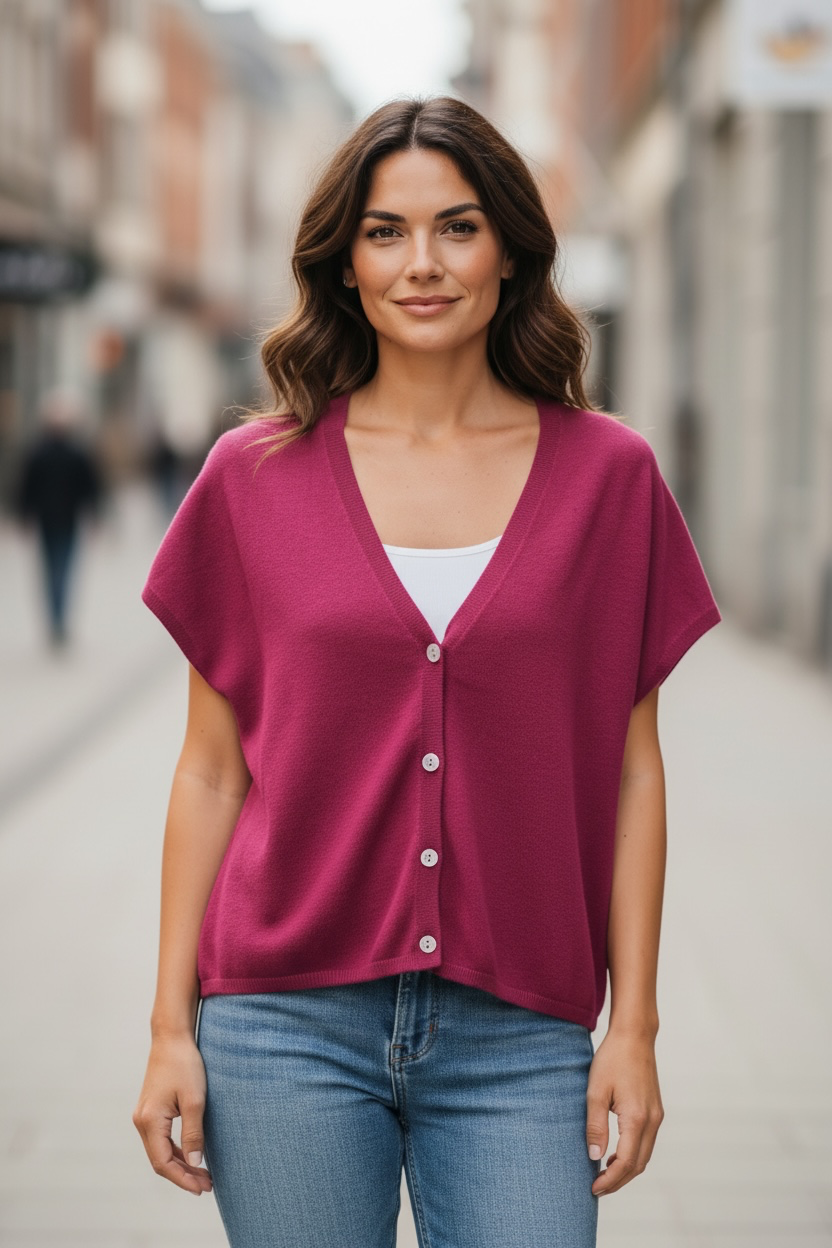 Gilet framboise
