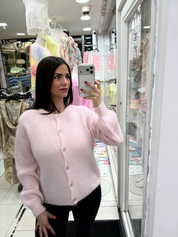 Gilet KID MOHAIR - rose
