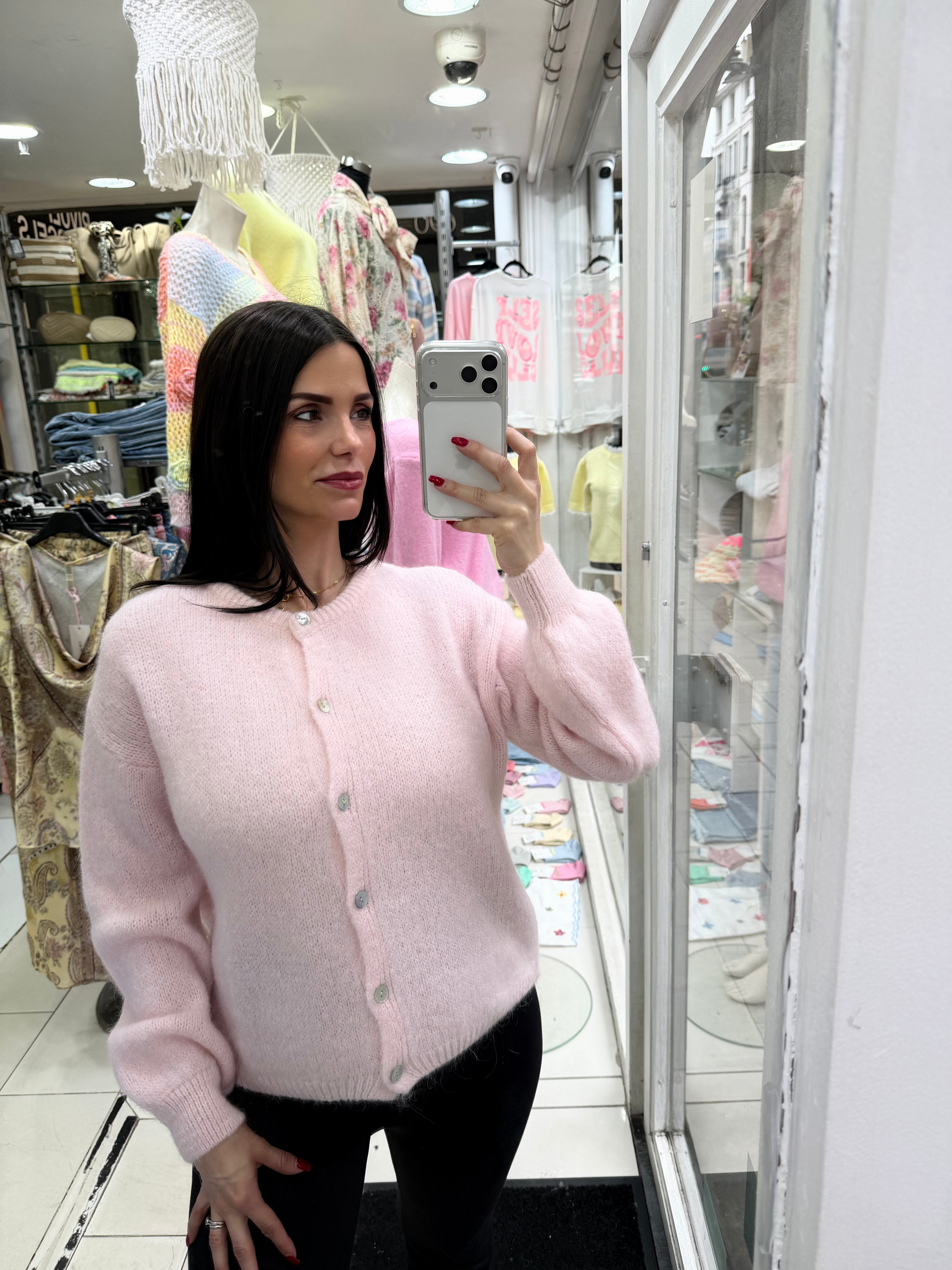 Gilet KID MOHAIR - rose